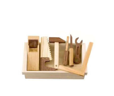 wooden kids tool kit