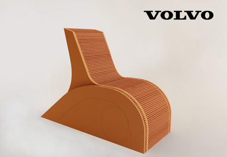 Cardboard Chair Inspired by Volvo C30